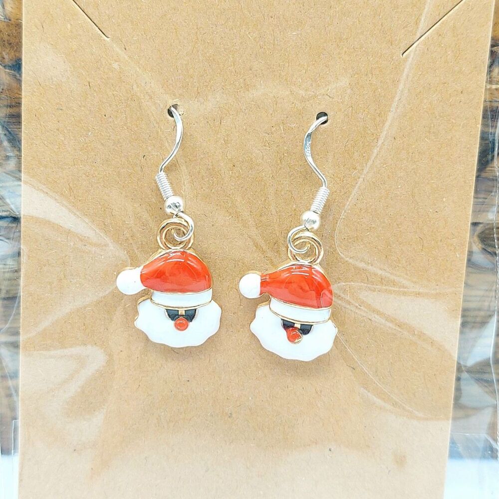Cool Santa Claus Earrings with Sunglasses Christmas Earrings